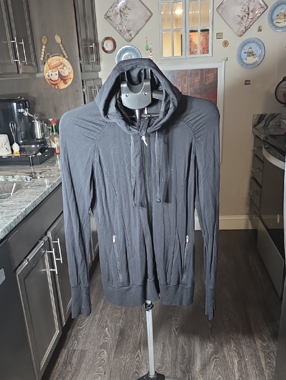 Mondetta Black Hoodie with Blue Trim